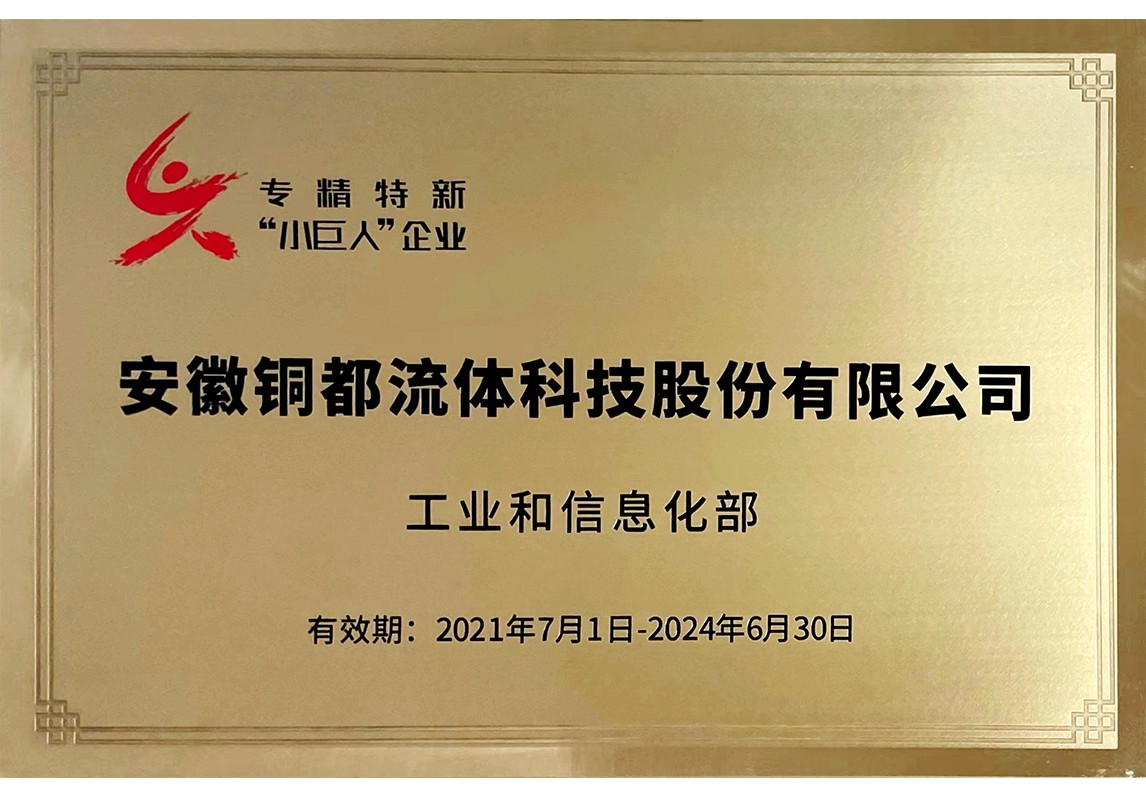 國家級(jí)專精特新“小巨人”企業(yè)